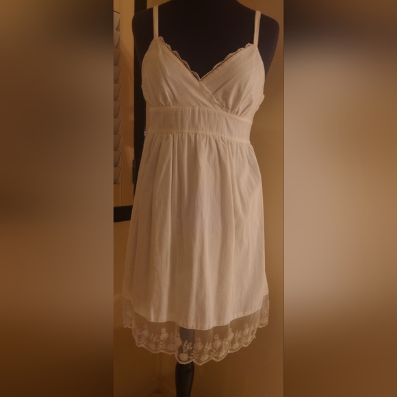 NWT Off White Ivory GUESS Mini Cotton Lace  Sundress Beach Cover-Up 3, 4 XS cute - Picture 2 of 14